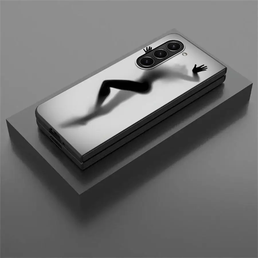 Фото Задний чехол для телефона Samsung Galaxy ZFold7 ZFold3 Z Fold 7 6 5 4 3 ZFold5 ZFold4 ZFold6 Silhouette Outline Полупрозрачный №5