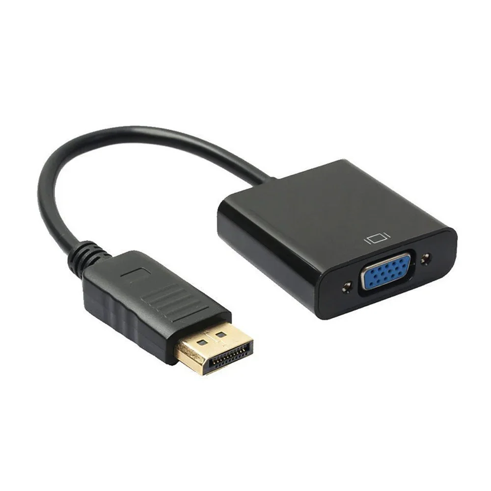 Адаптер для порта дисплея DP-VGA, кабель для VGA 1080P, внешний для ПК, ноутбука, проектора монитора HDTV