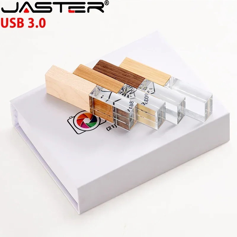Фото Флэш-накопитель JASTER USB 3.0 с цветным принтом, ручка-накопитель, деревянный кристалл, бесплатный индивидуальный логотип, флэш-накопитель 32 ГБ, 64 ГБ, 128 ГБ, U-диск №4
