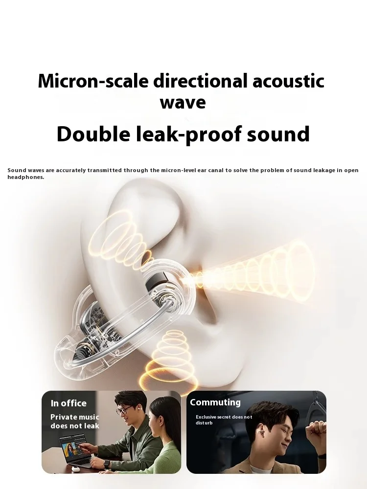 Фото Ugreen Hitune S5 Tws Открытый зажим для ушей Беспроводные наушники Bluetooth Спортивные наушники Наушники-вкладыши с микрофоном и ушными крючками №2