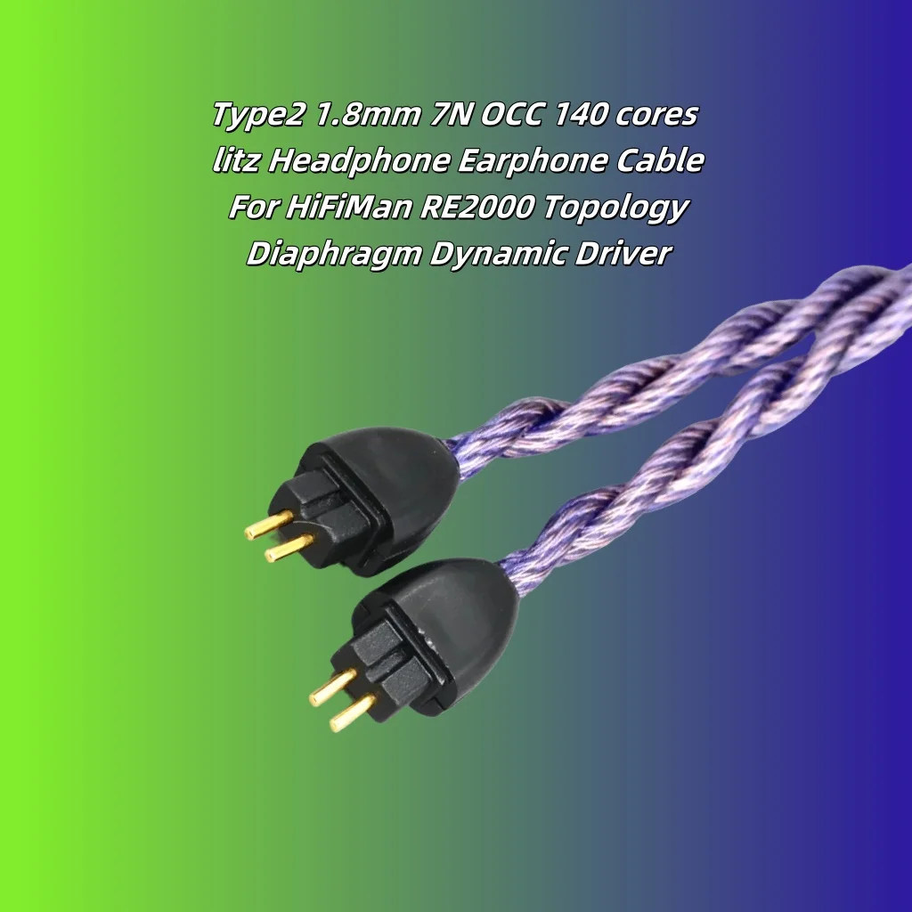 Фото Тип2 1,8 мм 7N OCC 140 ядер Litz кабель для наушников для HiFiMan RE2000 топология диафрагмы динамический драйвер 7880 №2