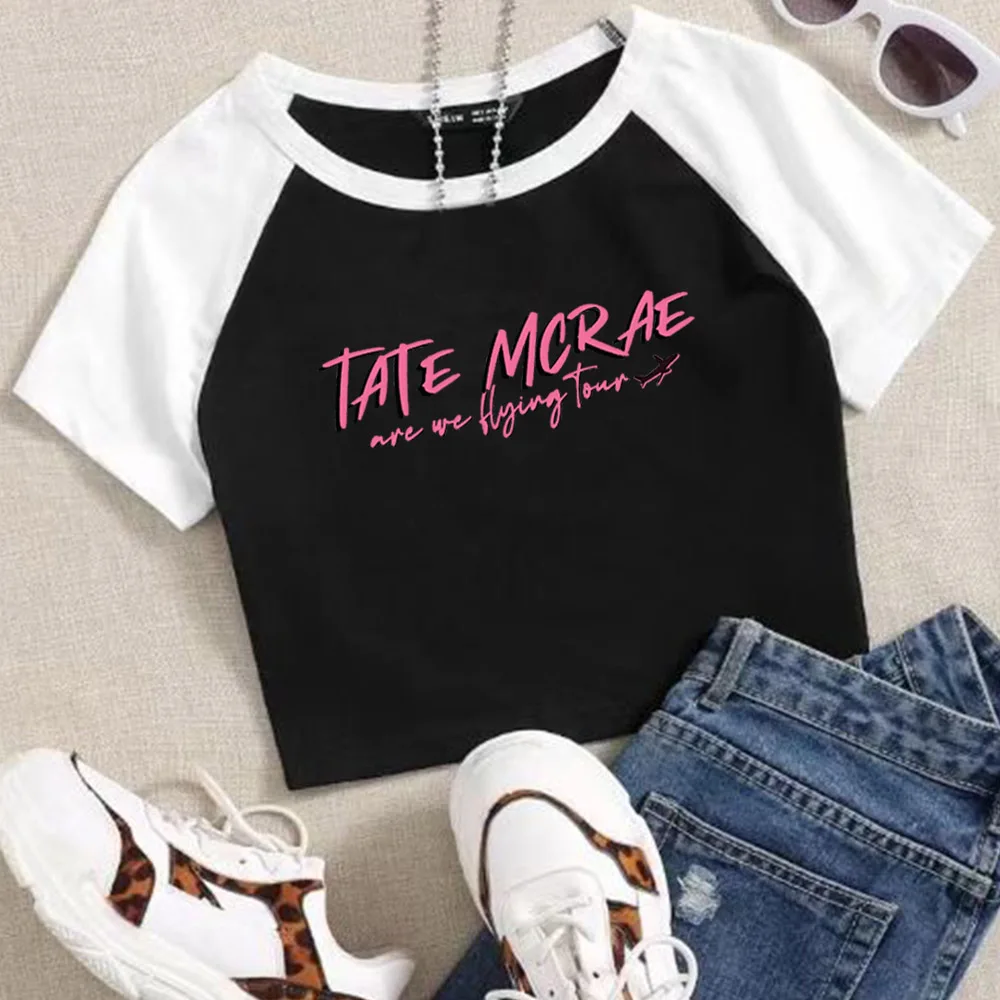 Кроп-топы Tate McRae Are We Flying Tour, футболка Tate McRae Fan Gift, женские короткие топы для девочек