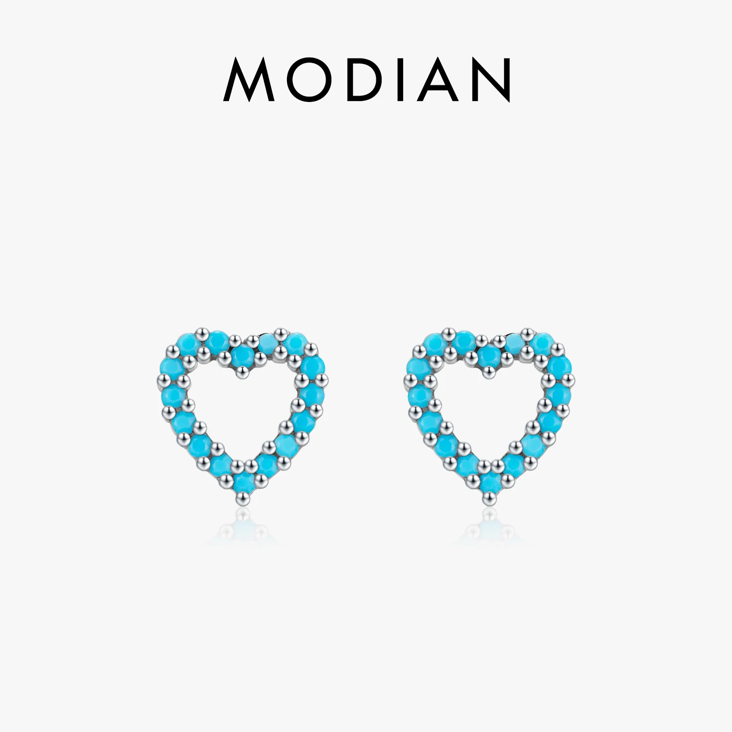 MODIAN, простое изысканное романтическое бирюзовое украшение из стерлингового серебра 925 пробы для женщин, подарки на день рождения, ювелирные изделия