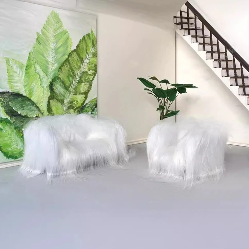 Фото miniaturowa pluszowa sofa do domku dla lalek z wbudowanymi dekoracjami. Pojedyncze i podwójne dekoracje do sypialni w domu i ... №2