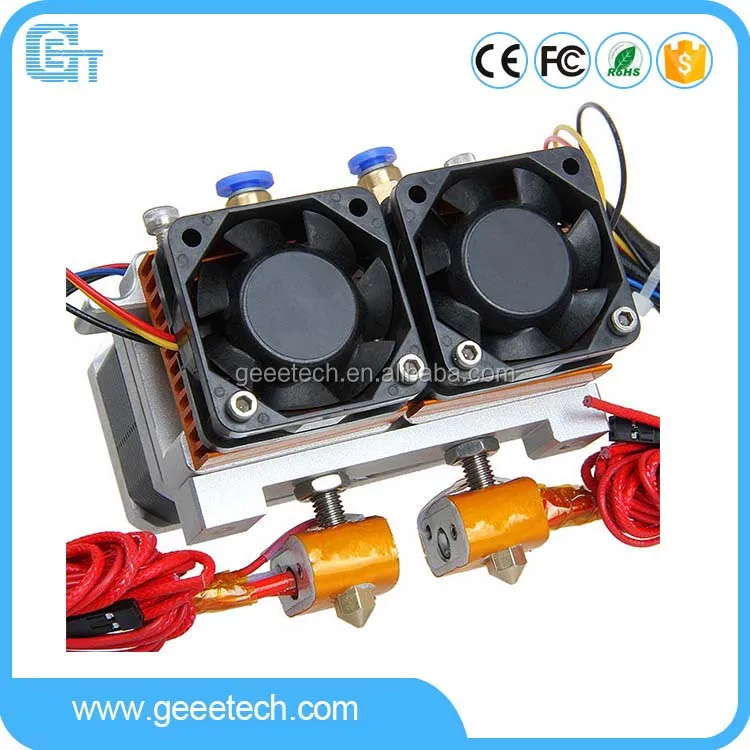 Фото Высокопроизводительный Экструдер Geeetech MK8 для 3D принтера с двумя печатными головками для продажи №3