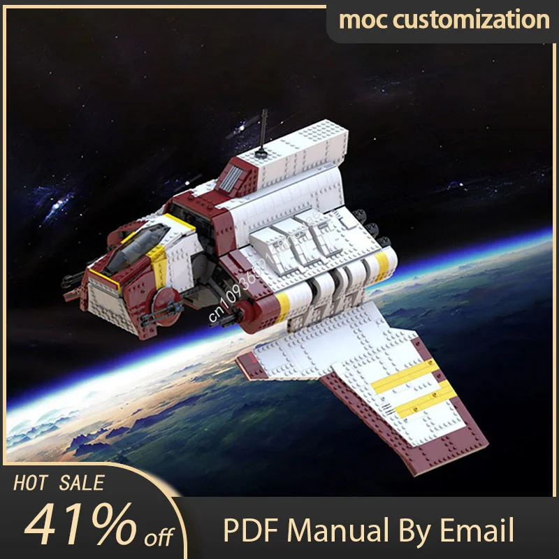 2317 шт. Moc Star Battle Republic Nu-class Attack Shuttle космический корабль креативные детские кирпичные игрушки подарок на день рождения блоки Конструкторы