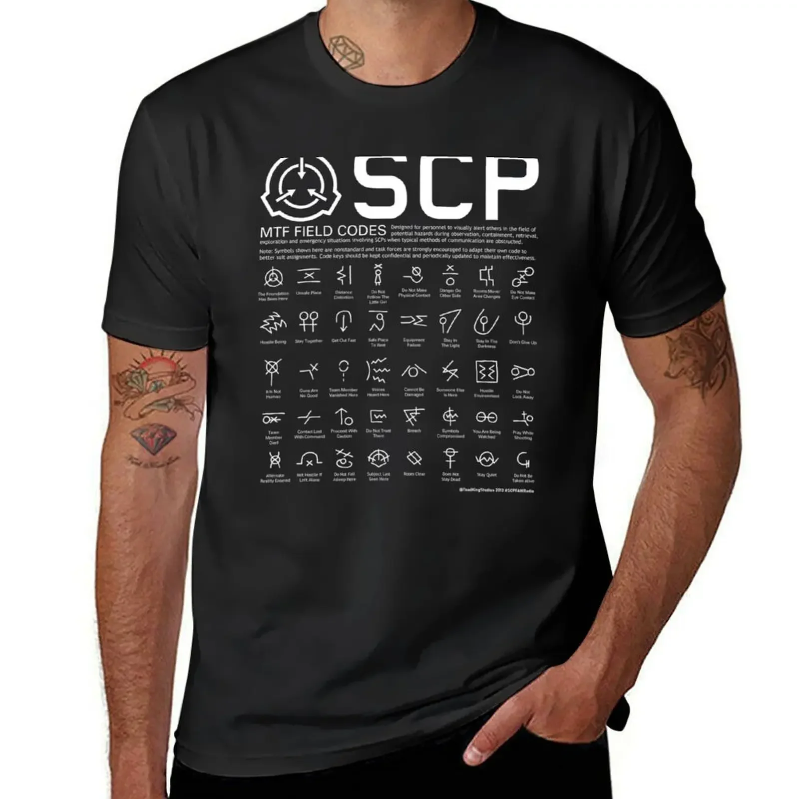 SCP MTF Field Codes от ToadKing07 футболка незаменимая футболка одежда больших размеров летняя одежда мужские футболки высшего качества