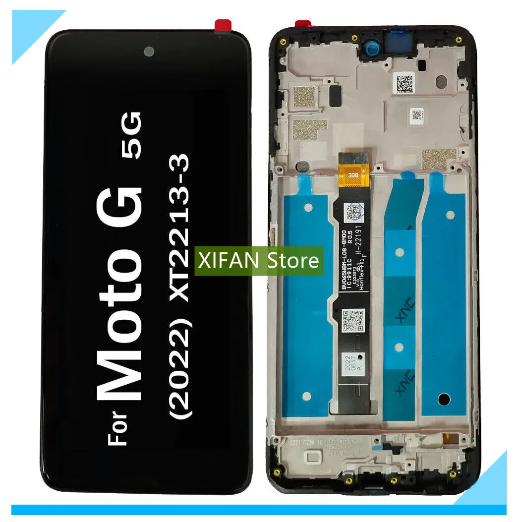 Оригинальный ЖК-дисплей для Motorola Moto G 5G 2022, ЖК-дисплей с рамкой, сенсорный экран, дигитайзер в сборе для Moto G 5G 2022, дисплей