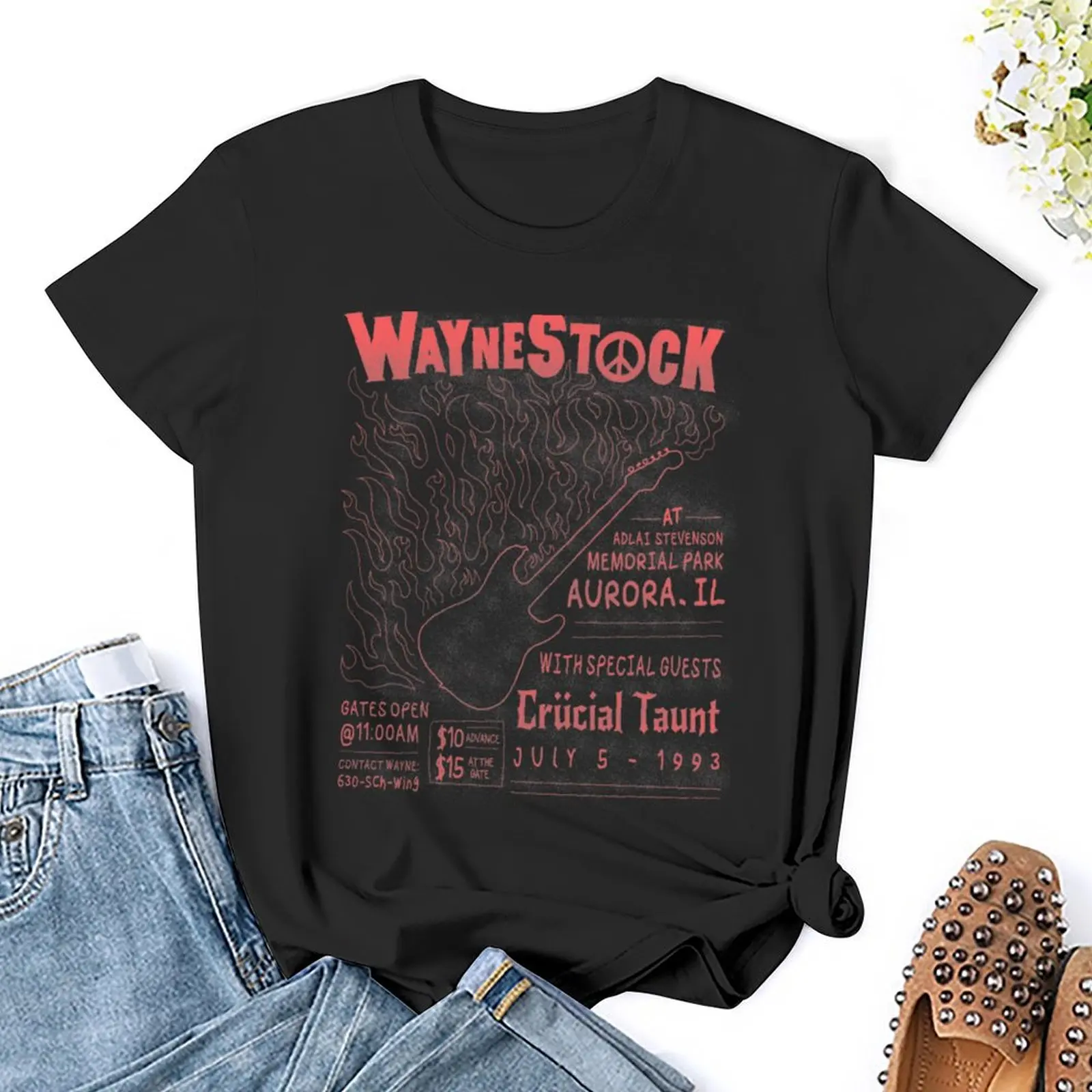 Фото Футболка Waynestock, эстетическая одежда, женская одежда, Женская хлопковая футболка №5