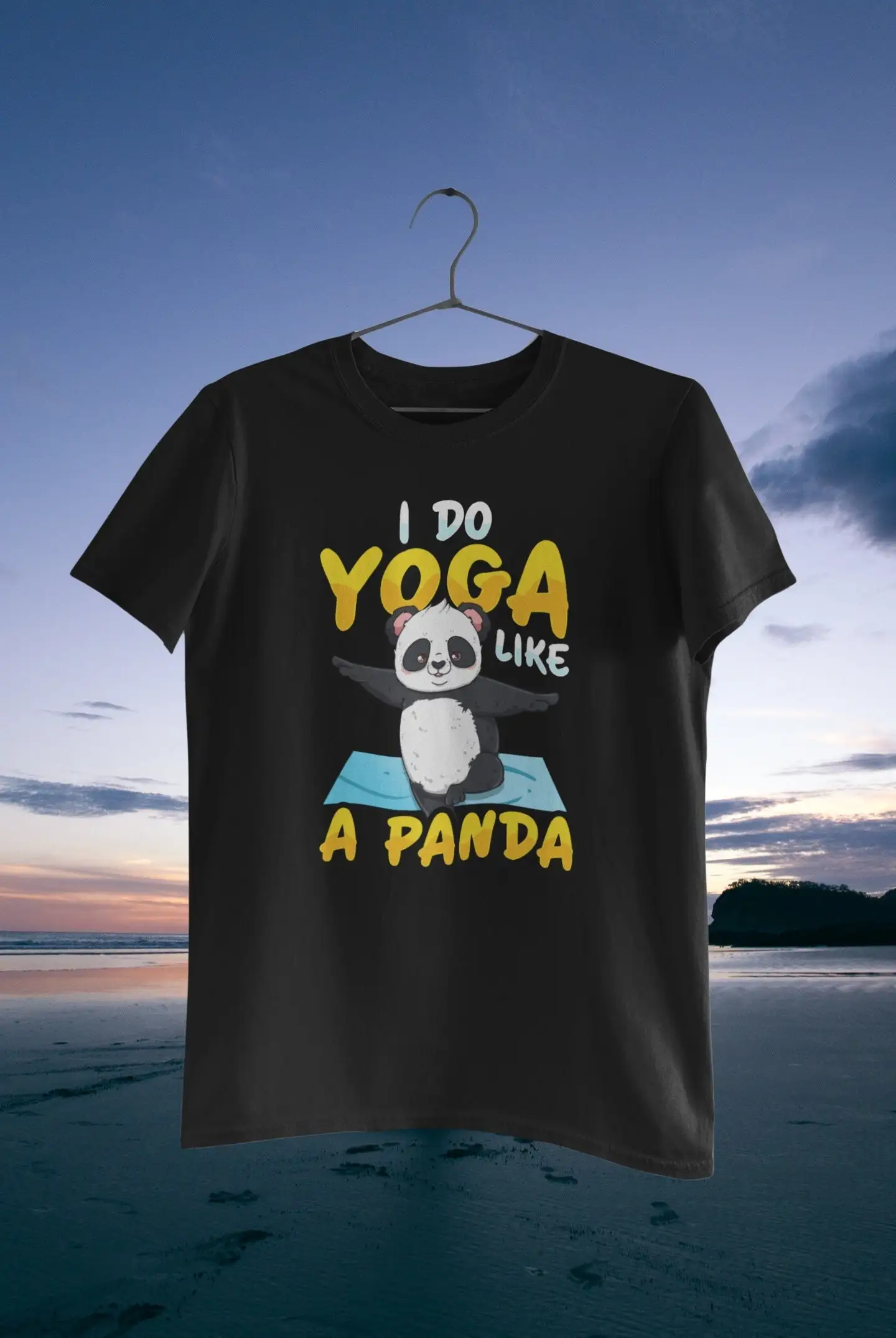 Футболка с надписью «I Do Like A Panda» для занятий йогой и инструктором