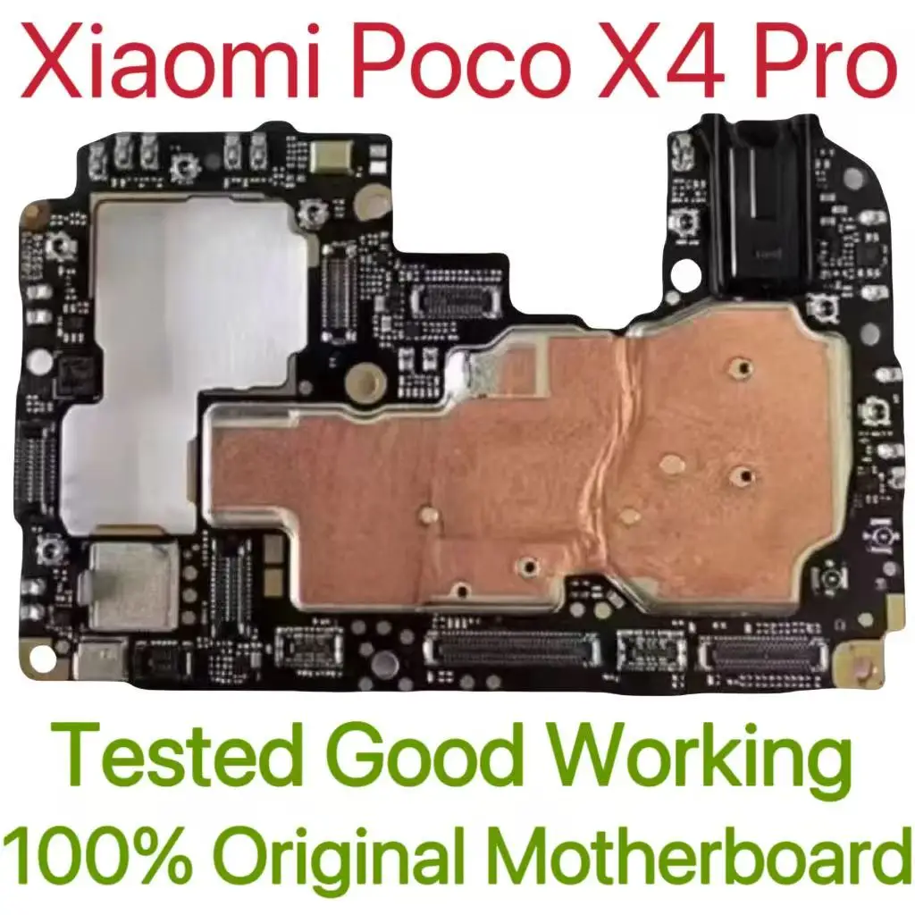 Оригинальная разблокированная основная плата для Xiaomi Poco X4 Pro, материнская плата, разблокированная с микросхемами, гибкий кабель