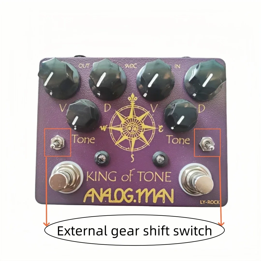 Фото LYR PEDALS Ly Rock, педаль эффектов для гитары OVERDRIVE, King of Tone/king of Clone, классическая, фиолетовая, гитарная педаль True Bypass №4