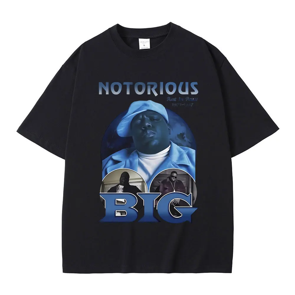 Rapper The Notorious Big Vintage Graphic T Shirts Rap Biggie Smalls Print Tshirt Men Women's Fashion Hip Hop Oversized T-shirts