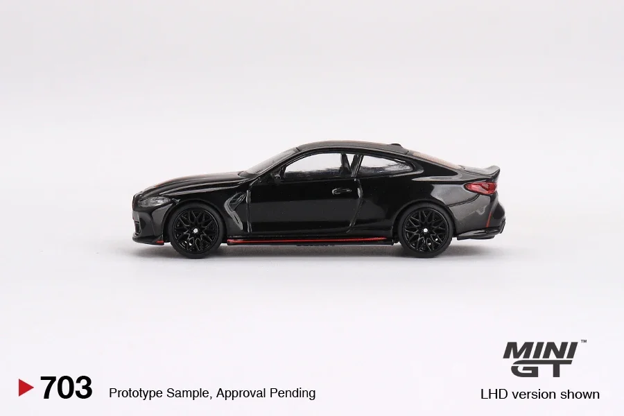 Литая под давлением модель автомобиля MINIGT 1:64 CSL с черным сапфиром