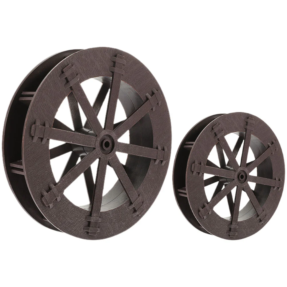 2Pcs Micro Water Wheel Replacement Fountain Layout Water Wheel Photography Prop water fountain part fish tank fountain wheel