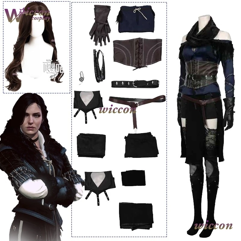 Фото Panda Witcher3 Yennefer of Vengerberg Janka Jenny, карнавальный костюм на Хэллоуин, женская униформа для взрослых, брюки, костюм Expo, наряд, парик №2