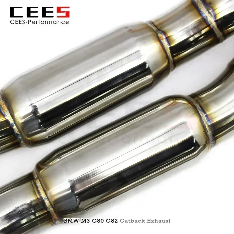 Фото Полный выхлоп CEES для BMW M3/M4 G80/G82/G8X 3,0 T 2019-2022, глушитель выхлопной трубы Catback из нержавеющей стали, автомобильная выхлопная система №3