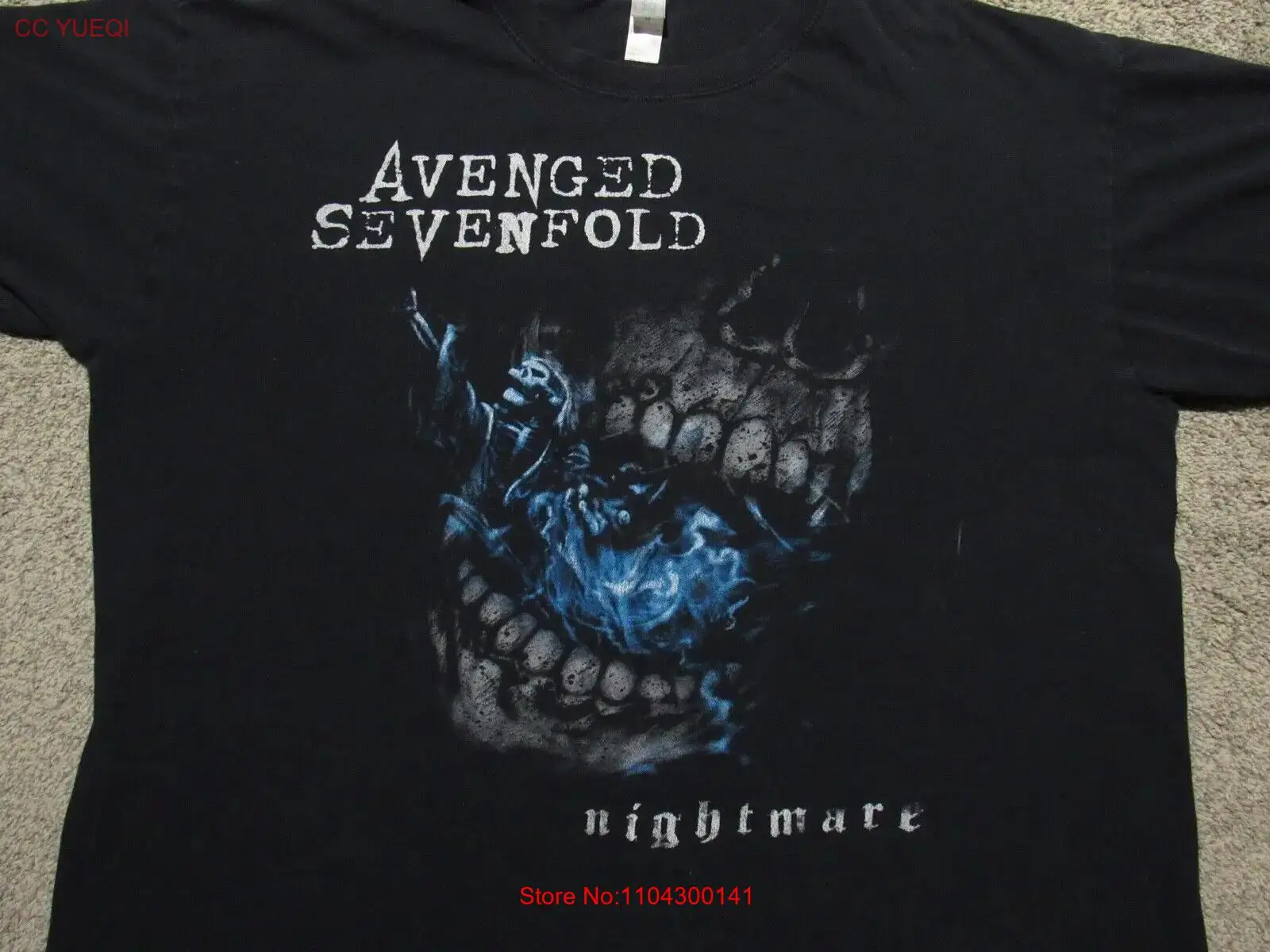 AVENGED SEVENFOLD Nightmare Skull ФУТБОЛКА Мужская БОЛЬШОЙ MetalCore Metal Band A7X L с длинными или короткими рукавами