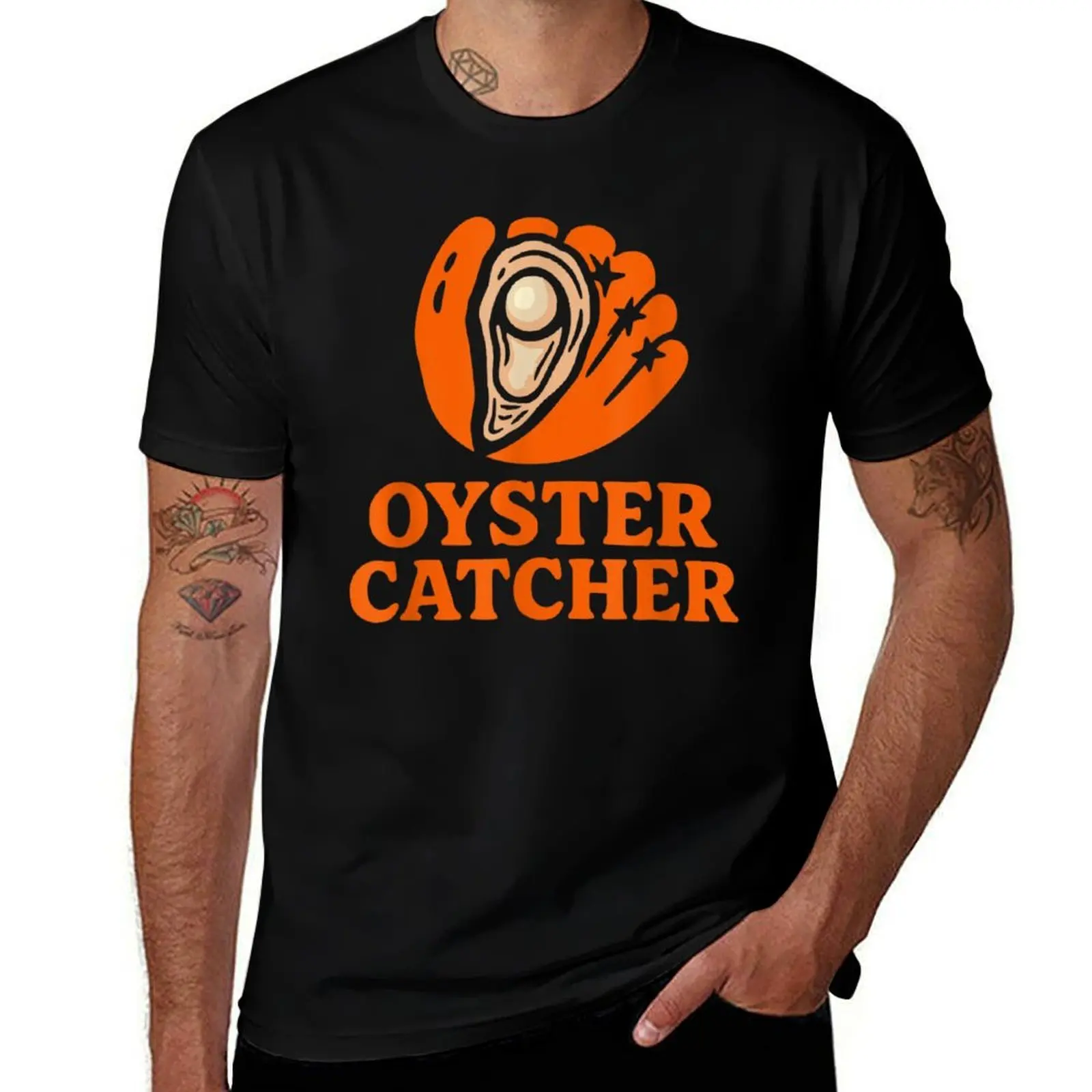 Футболка с логотипом Chesapeake Oyster Catchers, милые топы с принтом животных для мальчиков, летние топы, тяжелые тренировочные рубашки для мужчин