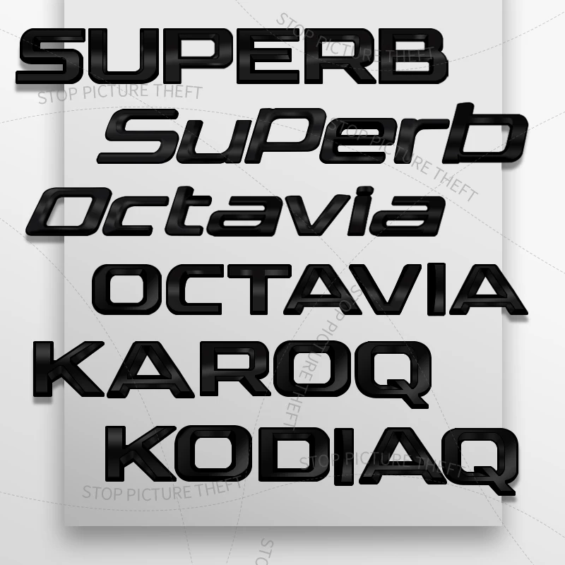 Фото Металлическая 3d-наклейка на задний бампер Skoda Octavia Kodiaq Karoq Kamiq Yeti Rapid Fabia Superb 4x4, 1 шт. №5