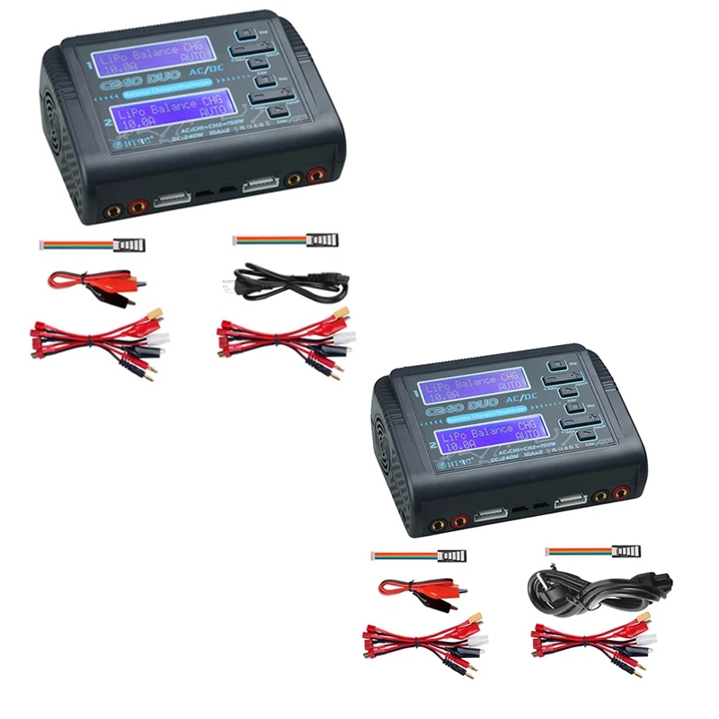 C240 DUO Lipo балансирующее зарядное устройство Двухканальное AC150W DC240W для Lihv Life Lilon Nicd Nimh Pb Зарядное устройство