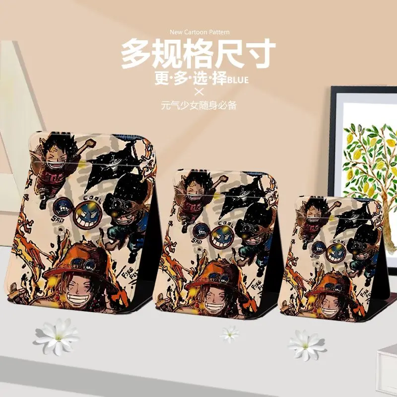 Фото Аниме One Piece Portgas d Ace Trafalgar Law складное косметическое зеркало для хранения портативное общежитие настольное портативное зеркало для макияжа №2