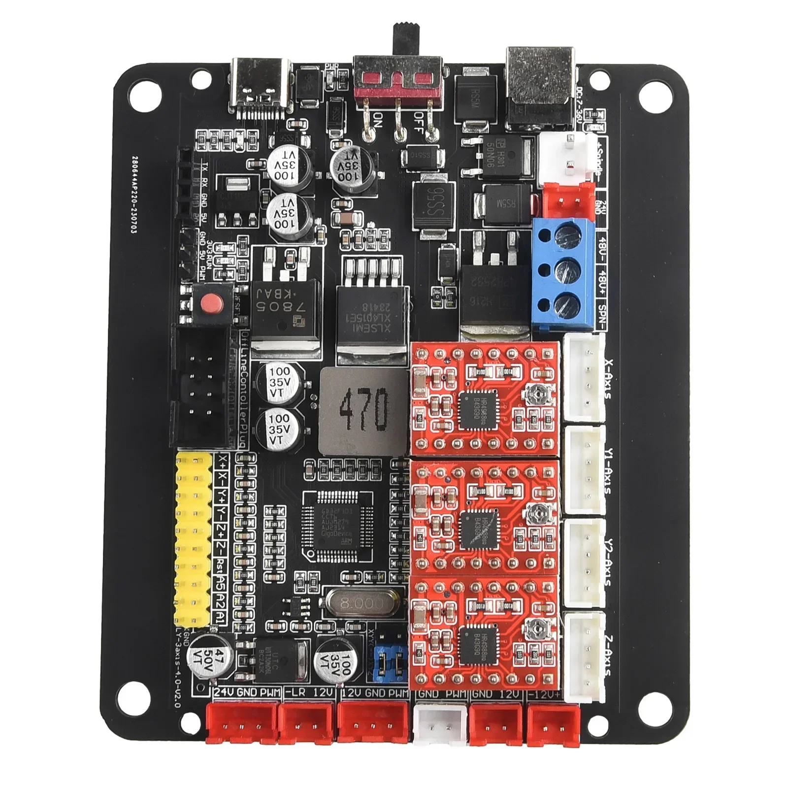 Программное обеспечение USB-контроллер GRBL Плата контроллера ЧПУ GRBL Поддержка автономного управления Плата контроллера Gcode X Y Z Шаговый двигатель