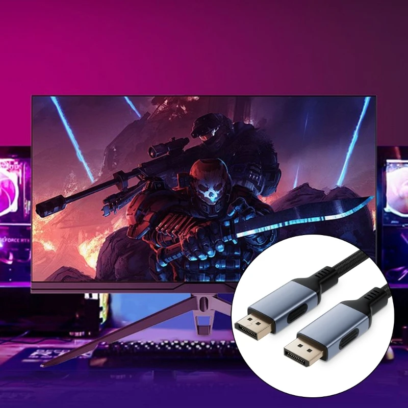 Кабель DXAB DisplayPort 16K при 60 Гц, 8K при 240 для интенсивных игр и развлечений