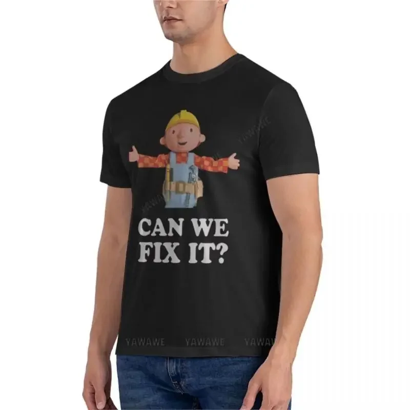 Фото Can We Fix It, Bob the Builder Bob The Builder Can We Fix It Классическая футболка в стиле хиппи, мужская тренировочная рубашка №2