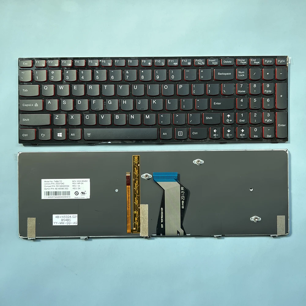 Фото XIN США русская клавиатура для Lenovo Ideapad Y500 Y500N Y510 Y510p ноутбука с подсветкой T4B8-TC NSK-B54BC MP-0A PK130N02C04 MP-12B5 №2