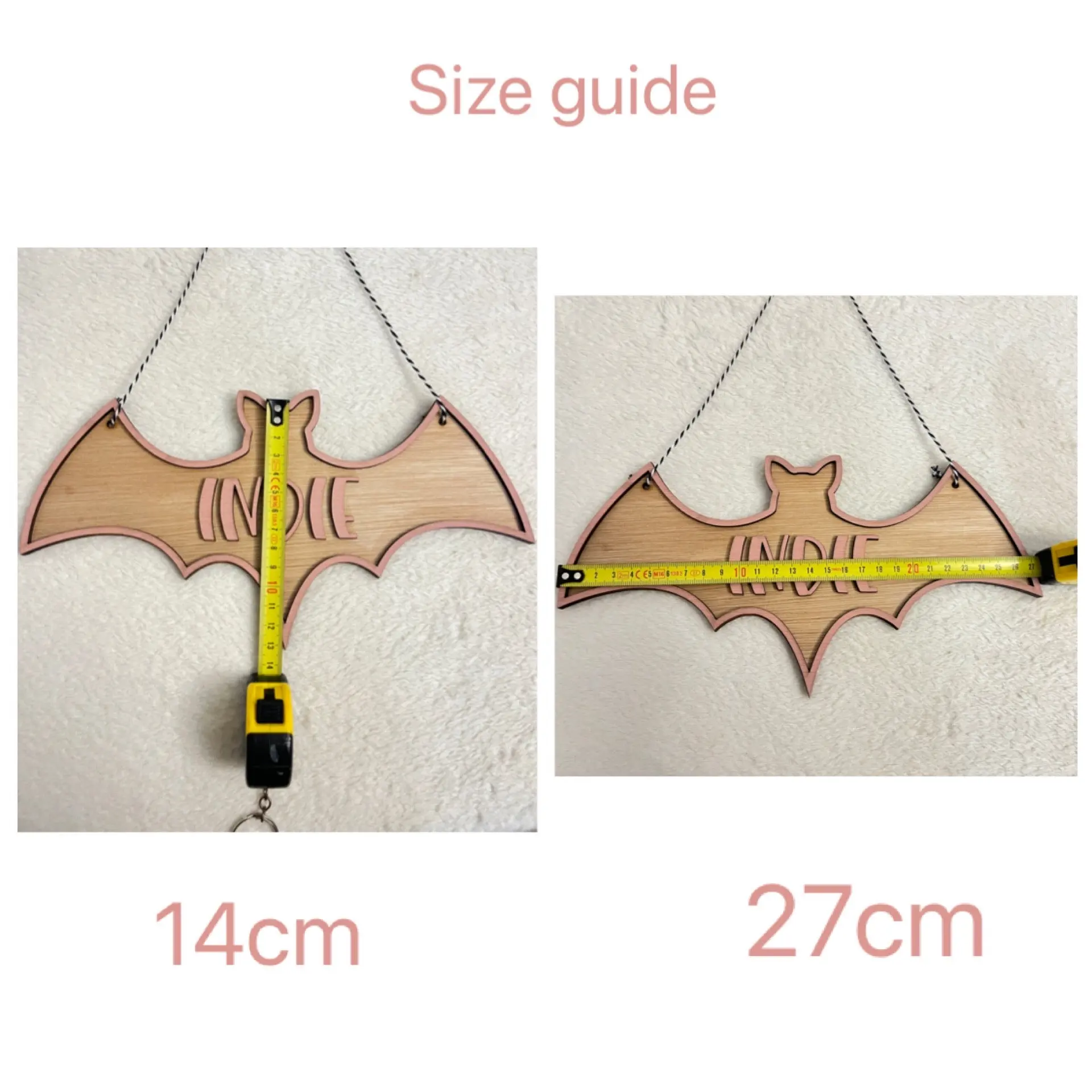 Фото Halloween Wooden Name Sign Bat Party Decorations Personalized Halloween Gift Custom Name Wall Decor for Kids' Halloween Party №5