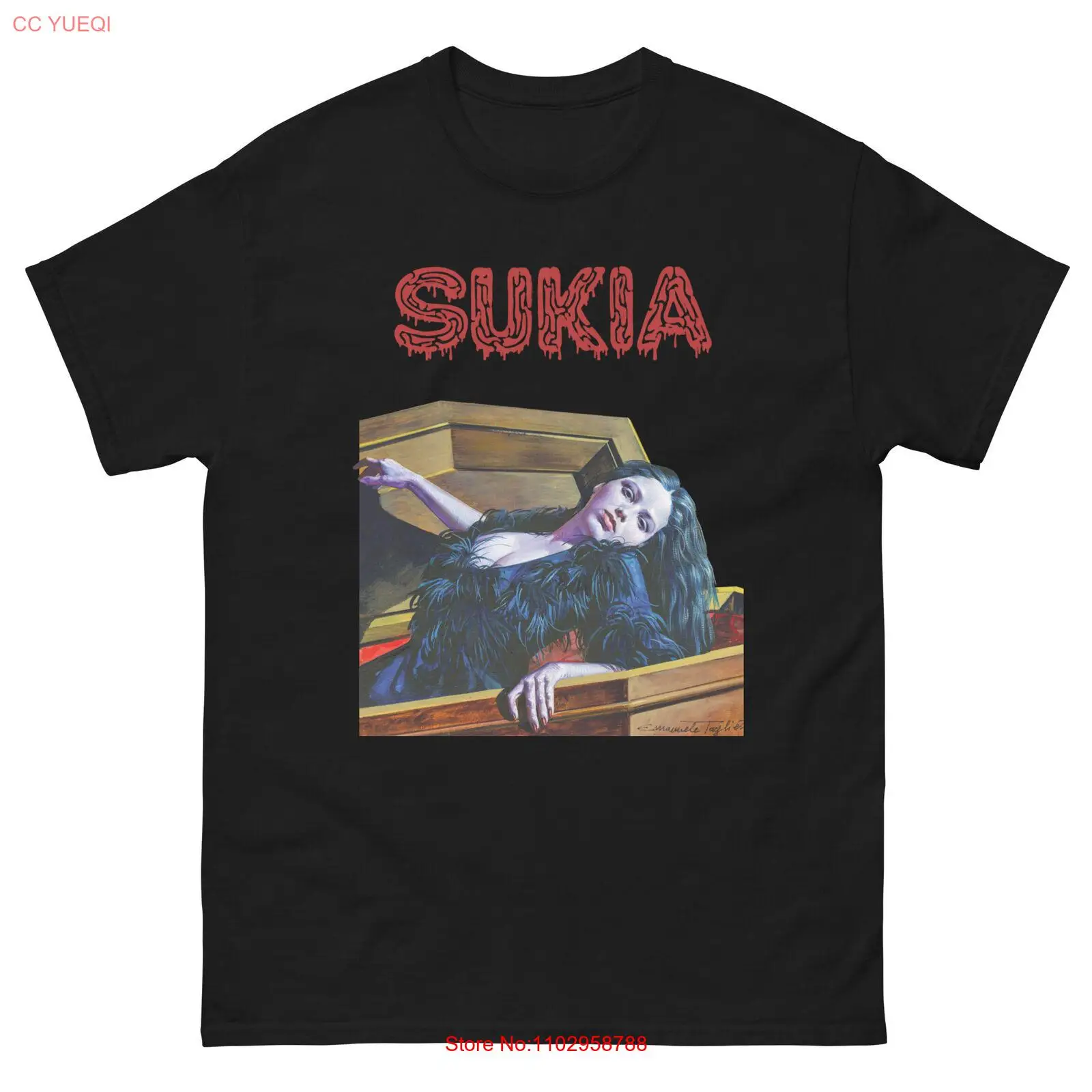 Футболка Sukia |   Классический винтажный дизайн комиксов |   Футболка с изображением ужасов в стиле ретро