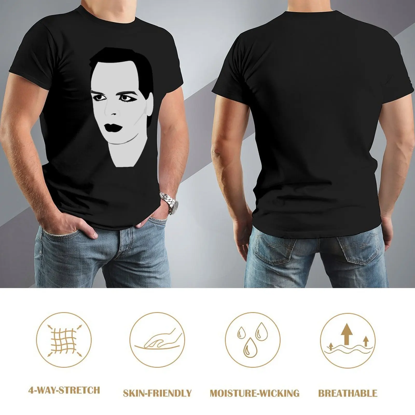 Фото Футболка Gary Numan, летние топы, футболка с рисунком, мужская футболка с рисунком аниме №4