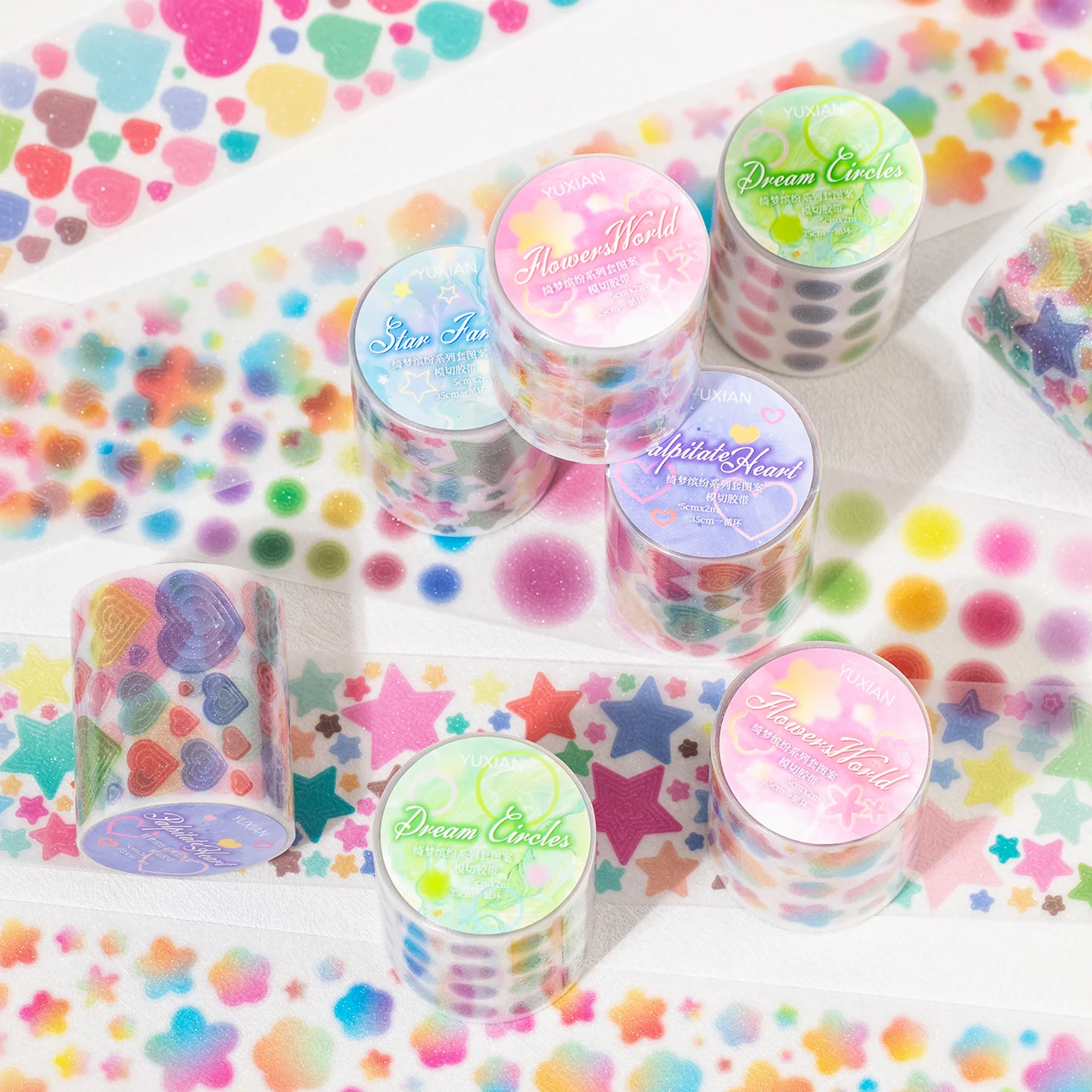 MINKYS Love Heart Star Type декоративная лента наклейка скрапбукинг журнал DIY лента школьные канцелярские принадлежности Скотчи, клеи и зажимы