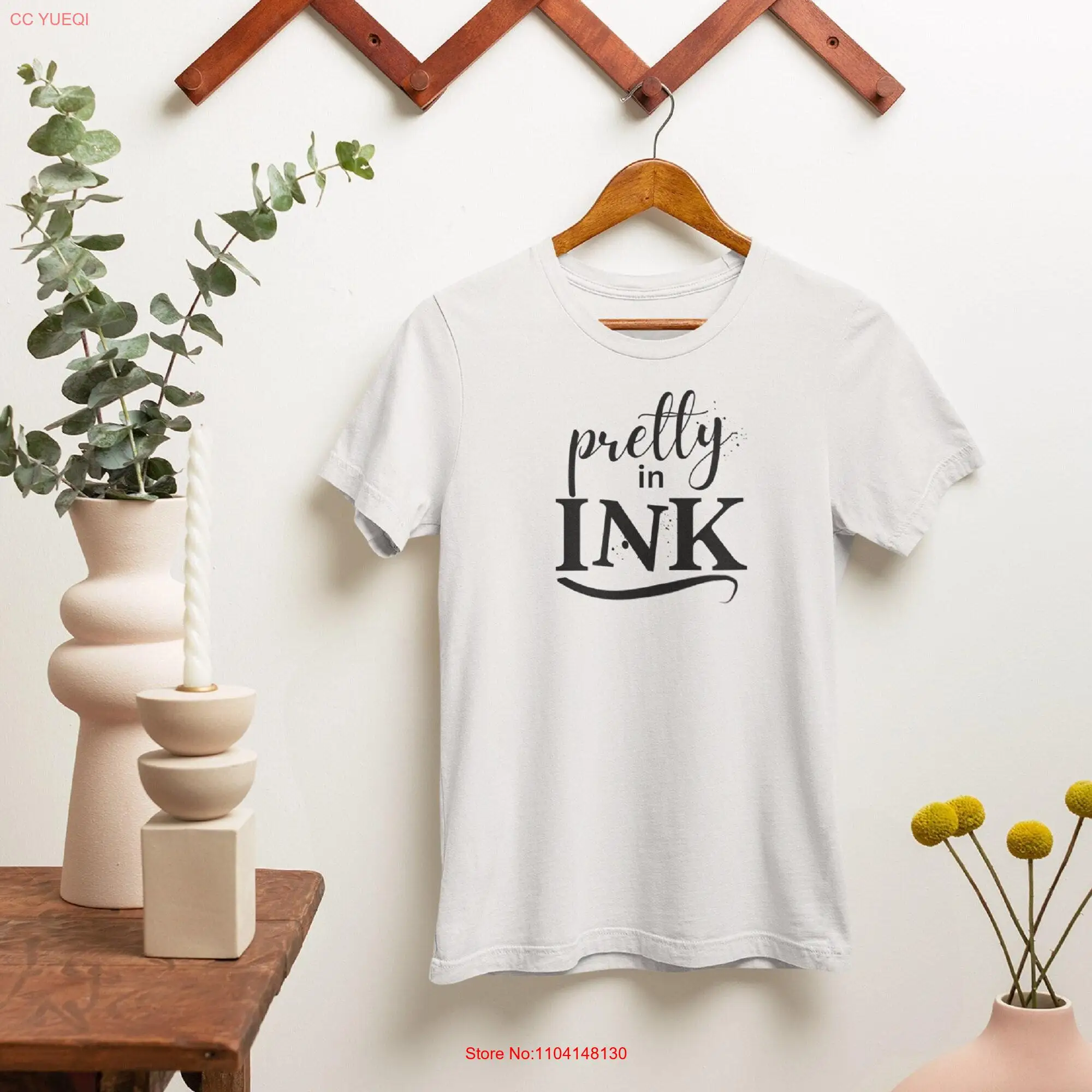 Футболка Pretty In Ink для любителей татуировок Addict Tatted Mom Tatts с длинными или короткими рукавами
