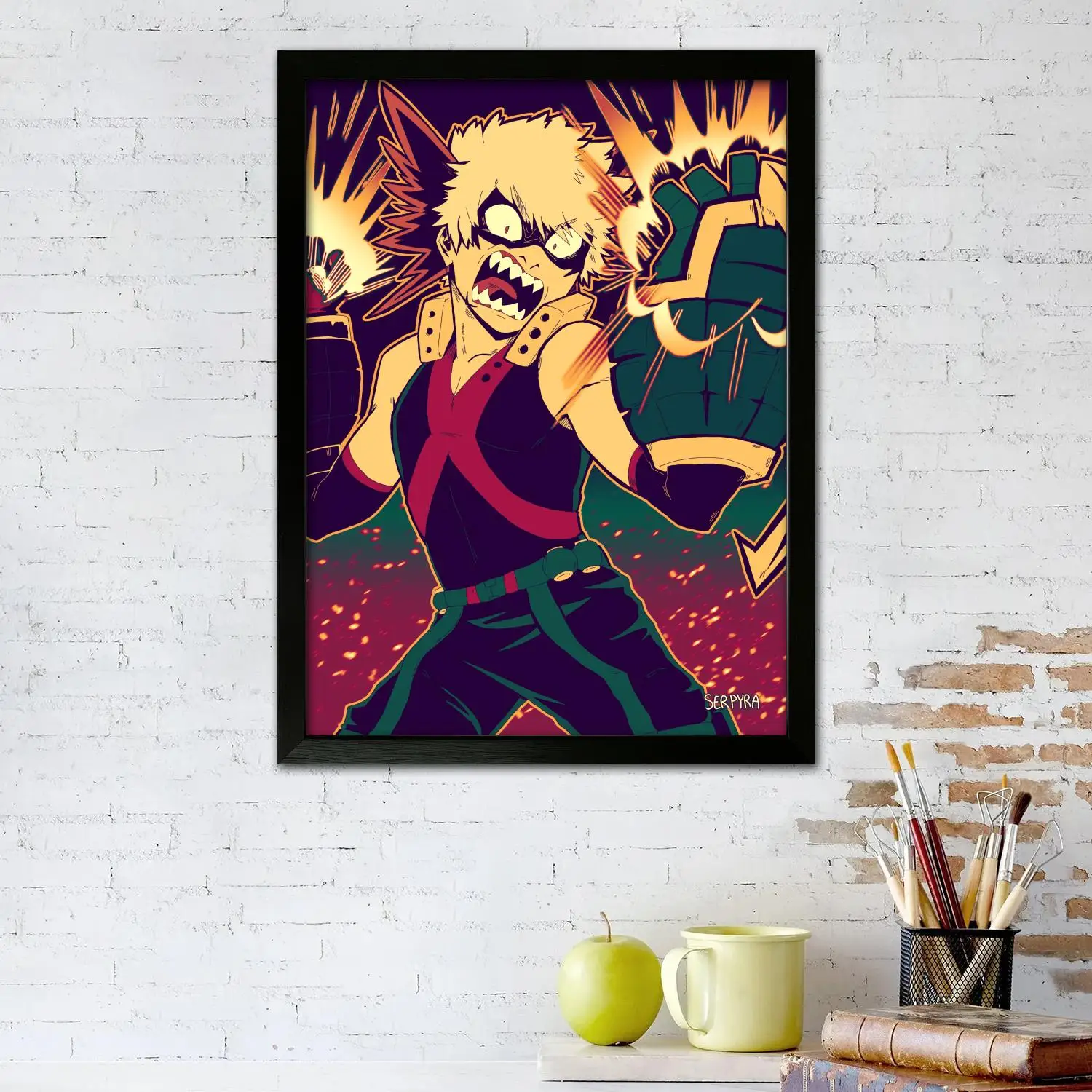Фото bakugo katsuki аниме холст художественный постер и настенное искусство, картина с принтом, современная семья, декор для спальни, постеры, декоративная живопись №2