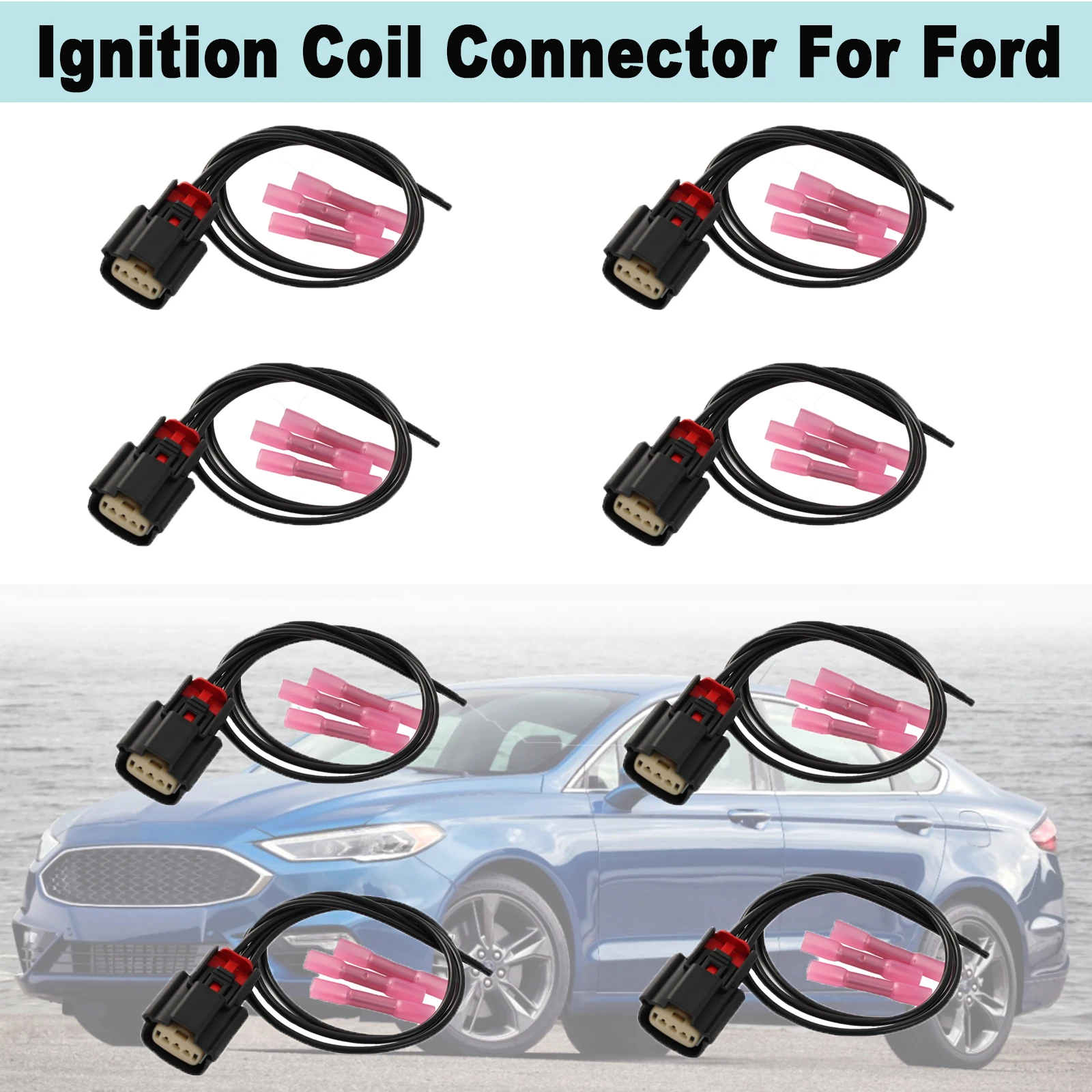 8X разъем катушки зажигания, провод для Ford Edge Explorer F-150 F-350 Fusion Police Transit-150 Lincoln MKX Lincoln MKZ