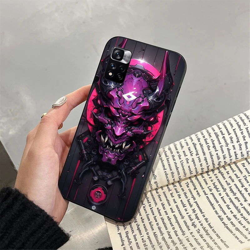 Фото Чехол для телефона Oni Mask для Xiaomi Redmi note 13 12 Pro 11S 11 10 Pro 10S Note 12R 12S 12 13 Pro Redmi 10 13C 9C №5