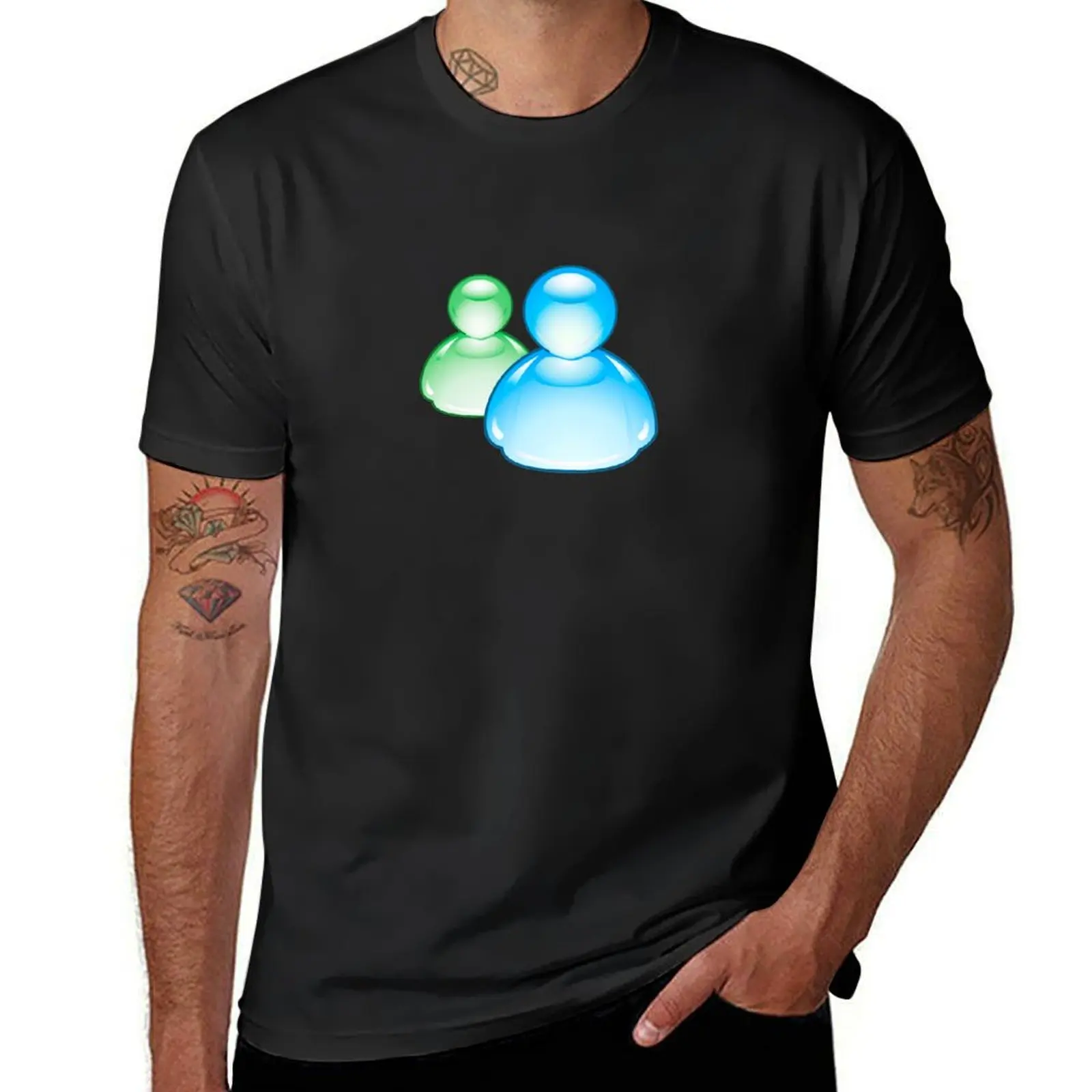 Футболка-мессенджер RIP MSN, одежда в эстетике, футболка с коротким рукавом, индивидуальный дизайн, собственные тренировочные рубашки для мужчин