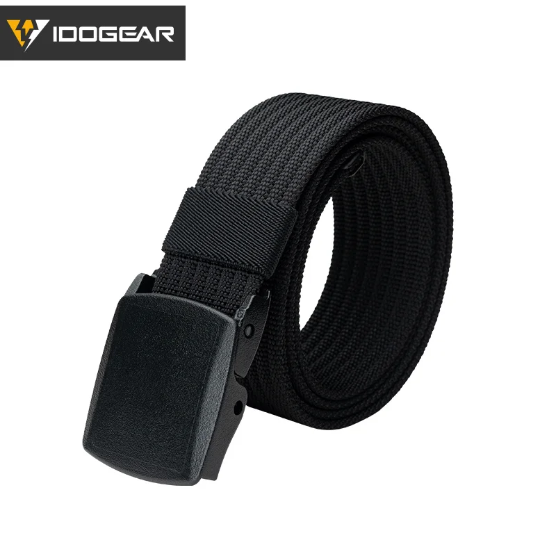 IDOGEAR 1,5-дюймовый тактический нейлоновый ремень для мужчин, легкий дышащий регулируемый ремень EDC без металла с подарочной коробкой, TSA-Friendly 3436