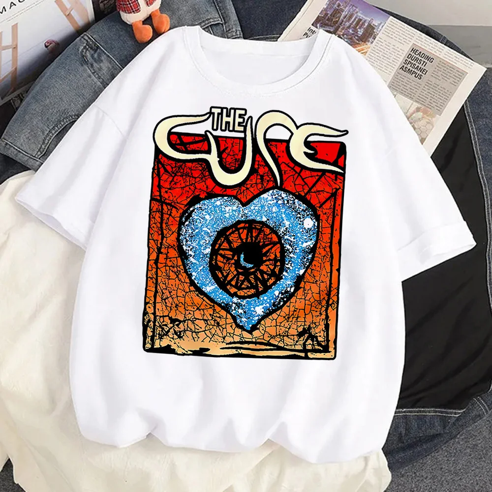 Мужская Летняя комиксная футболка the cure, Мужская Уличная одежда Аниме y2k
