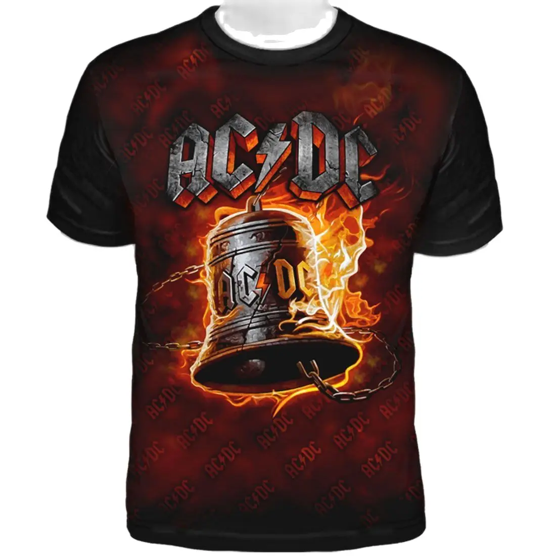 Мужская футболка AC DC 3D футболка популярный рок узор Мужская мода для путешествий Повседневная летняя футболка для близких рук Leher O Новинка унисекс