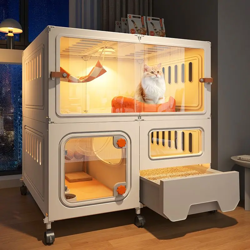 Кошачья вилла, дизайн шкива, клетка для кошек, большое пространство на открытом воздухе, простая установка, полки для кошачьего дома, прочные и прочные аксессуары для кошек, принадлежности