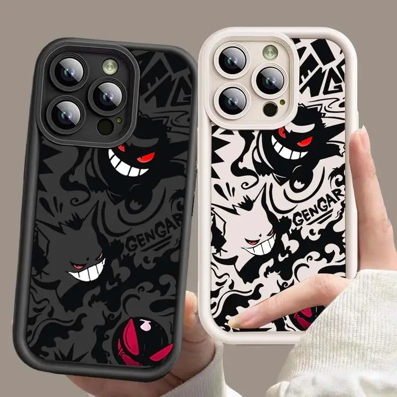 Чехол для телефона с принтом Pokemon Gengar, чехол для Realme C55 C53 C51 C67 C35 C30 C21Y C25Y C21 C25 C20 12 Pro Plus 11 8, силиконовый чехол из ТПУ