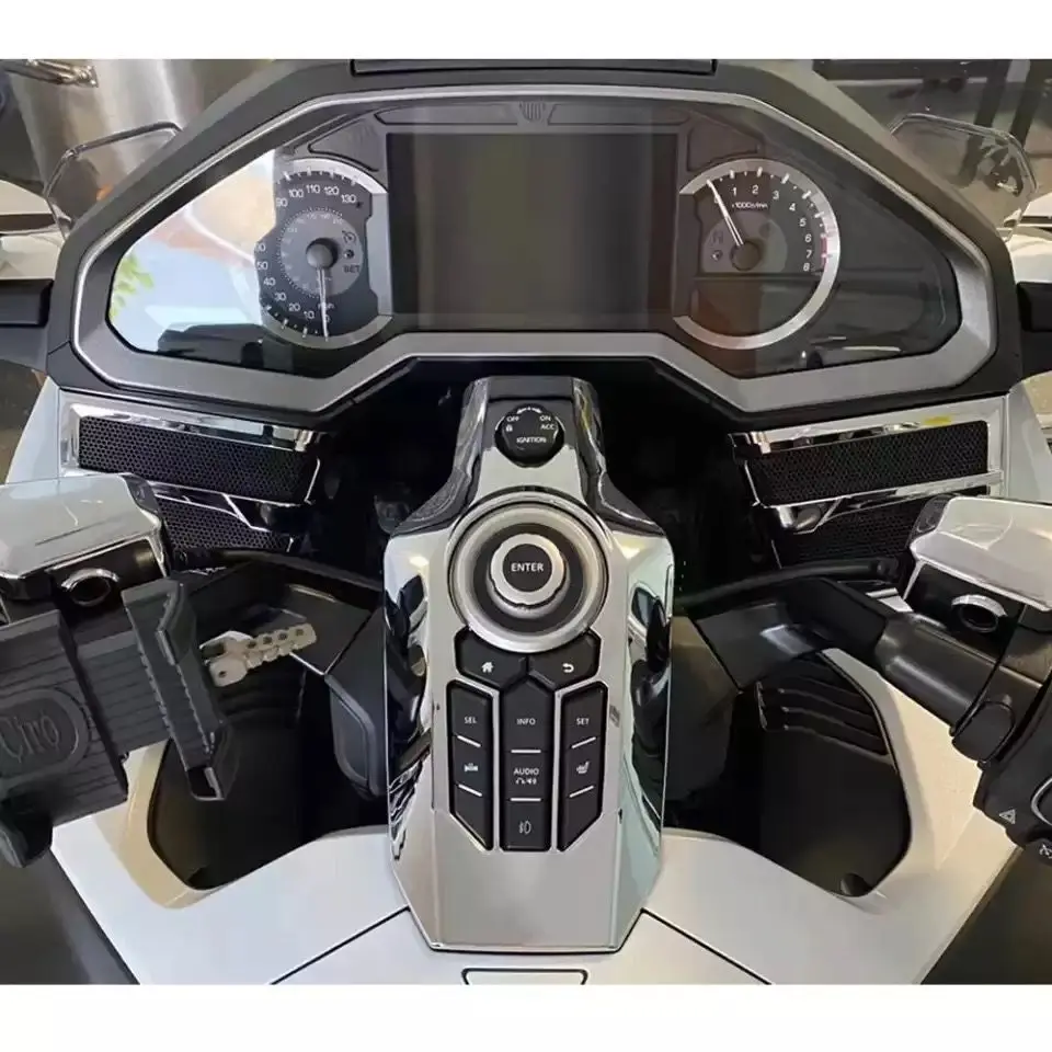 Фото Аксессуары для мотоцикла Honda GoldWing 1800 Tour DCT подушка безопасности GL1800 F6B 2018-23, аксессуары для центральной консоли, панель переключателя, декоративная крышка №5