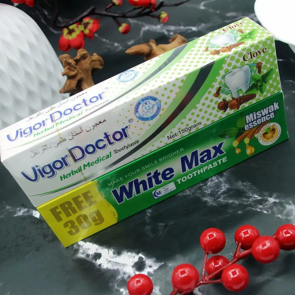 Фото Vigor Doctor Miswak Травяная отбеливающая зубная паста White Max для взрослых - естественная формула для создания блеска вашего улыбки №3
