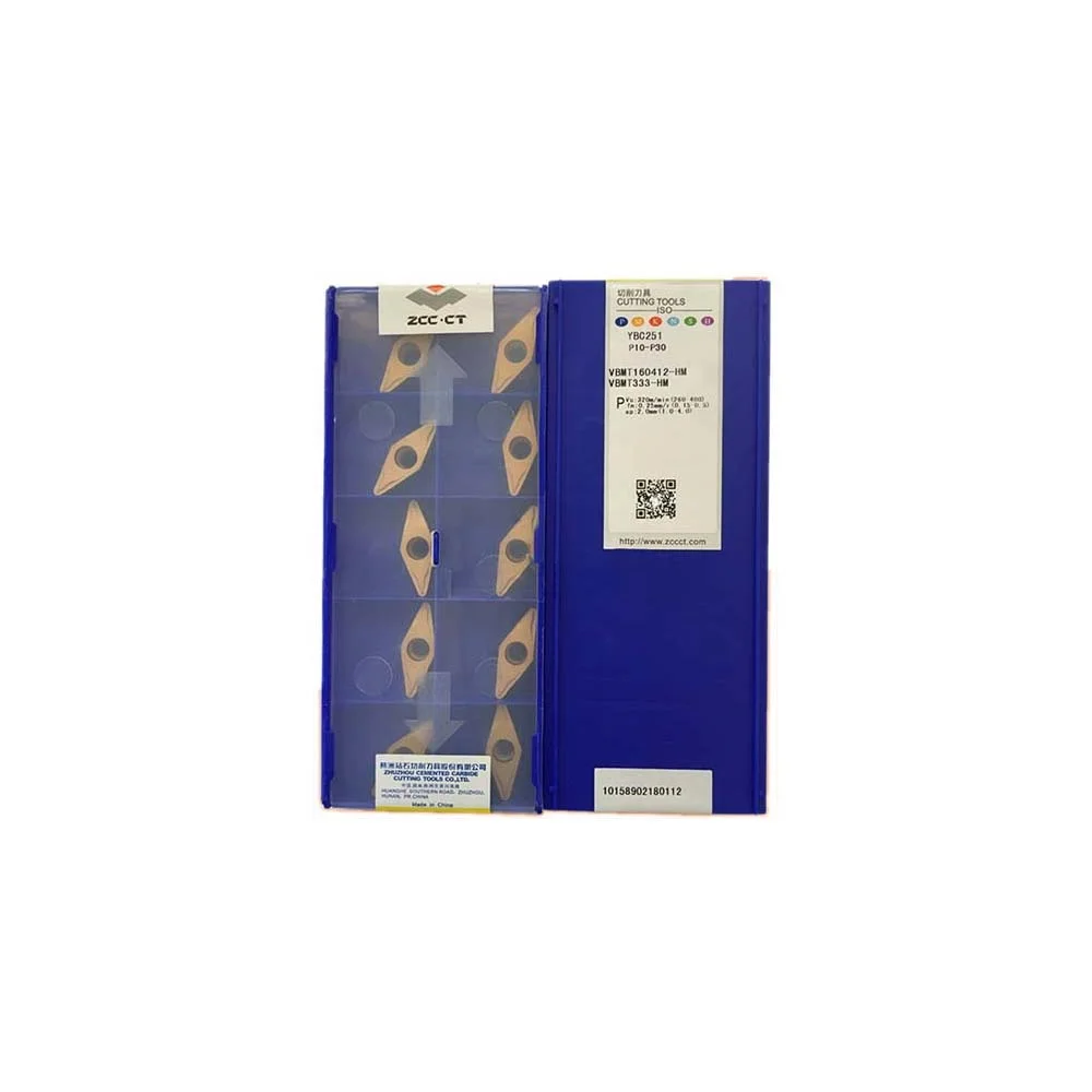 ZCC CT 100% оригинальные Токарные Вставки VBMT VBMT160412 VBMT160408 VBMT160404 VBMT110304 VBMT110302 VBMT110204 VBMT110308 HM YBC251