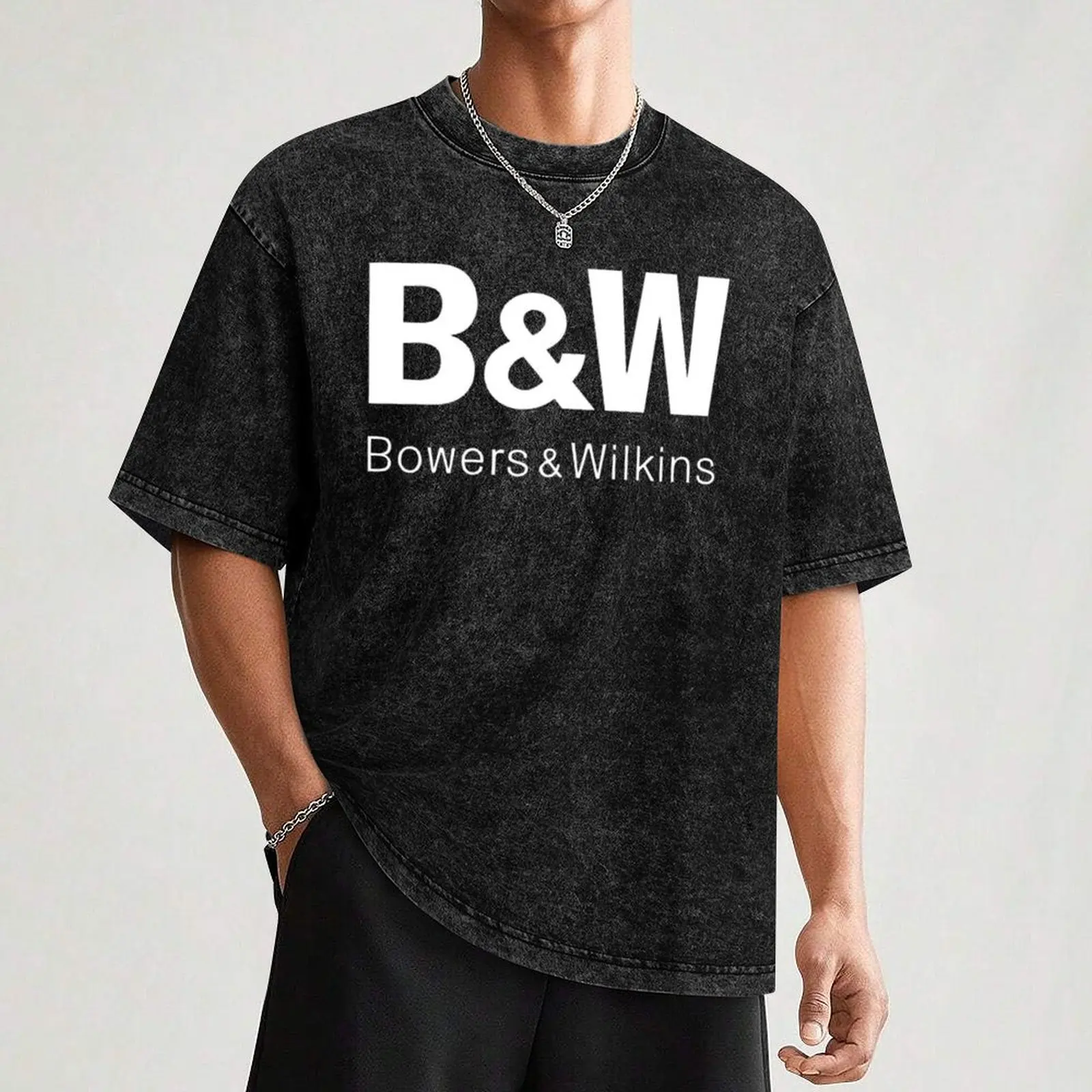 Фото Бестселлер-футболка Bowers And Wilkins Merchandise, футболки с рисунком, мужская одежда больших размеров с графикой №3