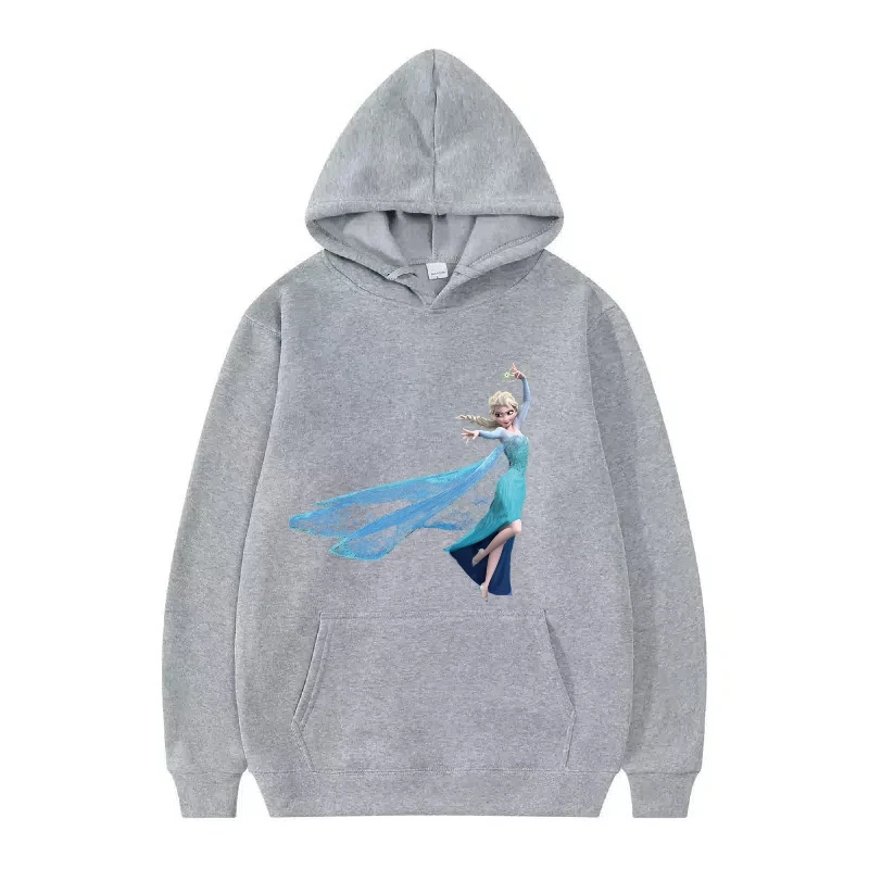 Фото Disney Frozen Эльза Олаф Анна узор женщина спортивные свободные черные весенние топы одежда пуловеры женские дешевые толстовки мужские толстовки №3