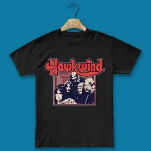 Фото Ретро-футболка унисекс с рисунком Hawkwind Band №5